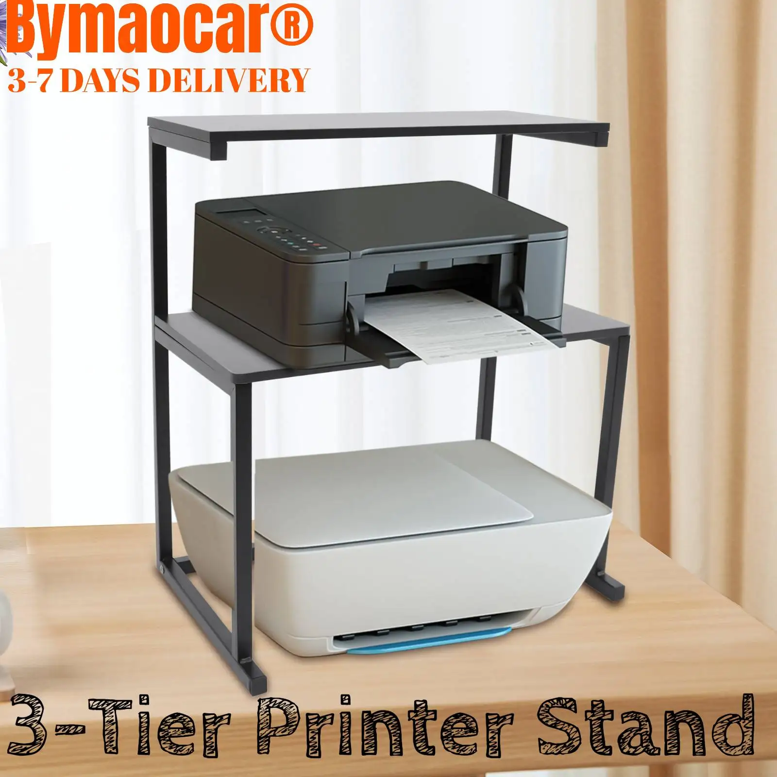 3-Tier Printer Stand Large Size High Capacity Storage Desk Shelves for Dorm Home Office Organizer of Printer Fax Book Heavy Duty
3-Tier Printer Stand Large Size High Capacity Storage Desk Shelves for Dorm Home Office Organizer of Printer Fax Book Heavy Duty