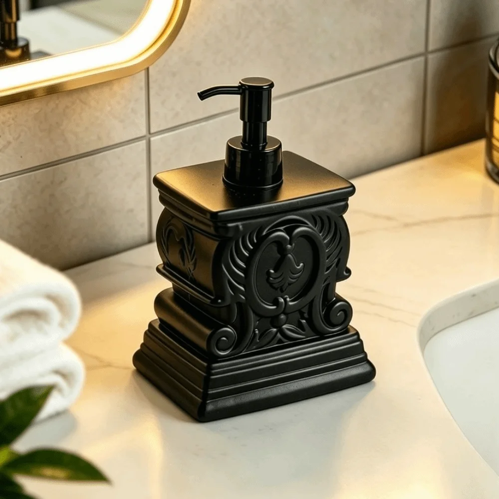 Retro Baroque Relief Soap Dispenser Refillable European Roman Column Resin Lotion Pump Bottle Luxurious Decorative
Retro Baroque Relief Soap Dispenser Refillable European Roman Column Resin Lotion Pump Bottle Luxurious Decorative