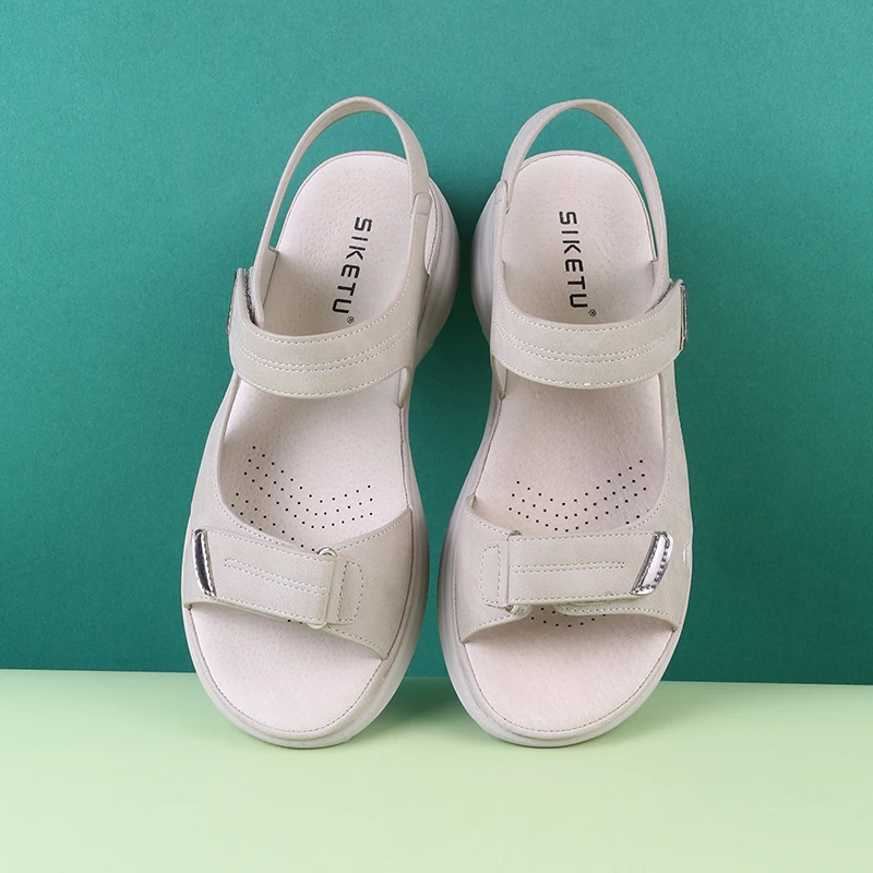 New slope heel lightweight anti slip sports casual non tiring foot Velcro soft soled women's sandals
New slope heel lightweight anti slip sports casual non tiring foot Velcro soft soled women's sandals