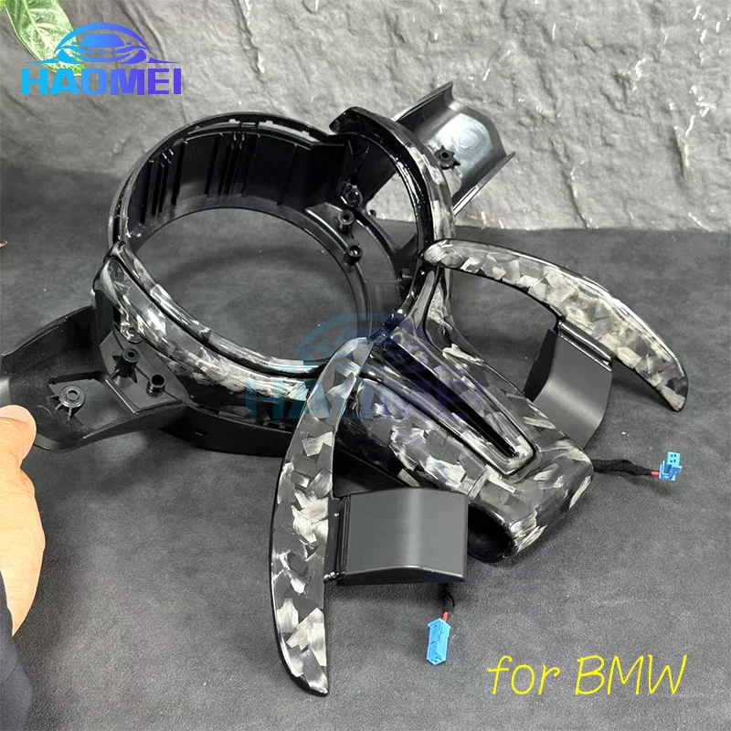 Suitable for BMW M5 F10 E90 E91 E92 M3 F30 F15 F16 F20 carbon fiber steering wheel cover forged carbon fiber shift paddles
Suitable for BMW M5 F10 E90 E91 E92 M3 F30 F15 F16 F20 carbon fiber steering wheel cover forged carbon fiber shift paddles