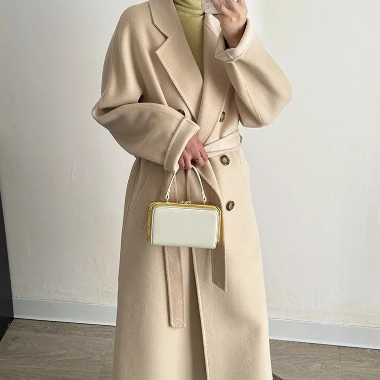 101801 Double sided Cashmere Coat for Women, Medium to Long, Double breasted, 24/7 Loose Strap, 100% Woolen Coat for Autumn and
101801 Double sided Cashmere Coat for Women, Medium to Long, Double breasted, 24/7 Loose Strap, 100% Woolen Coat for Autumn and