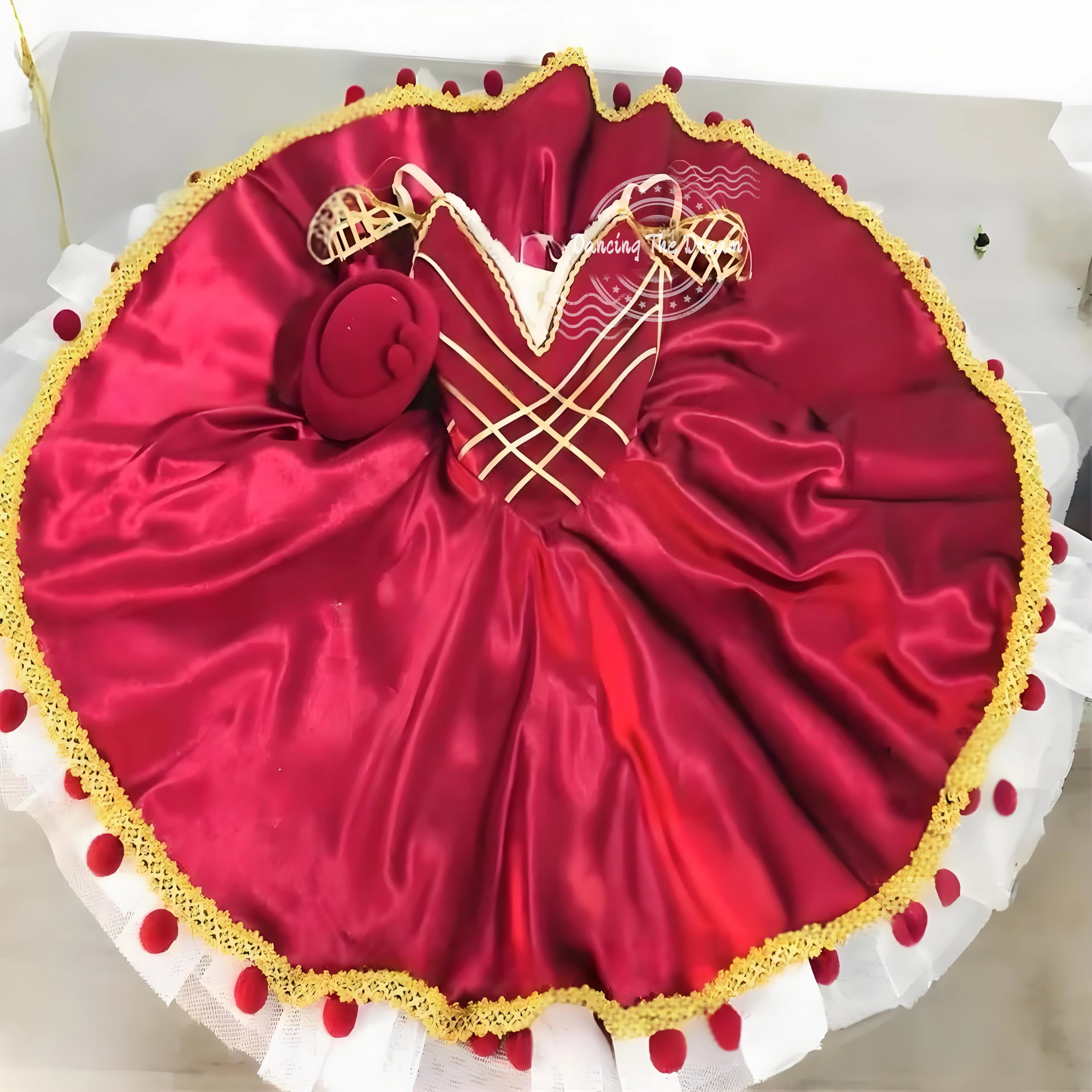Red Satin Ballet Tutu Dress with Golden Trims for Women Professional Performance Costume Elegant Dancewear
Red Satin Ballet Tutu Dress with Golden Trims for Women Professional Performance Costume Elegant Dancewear