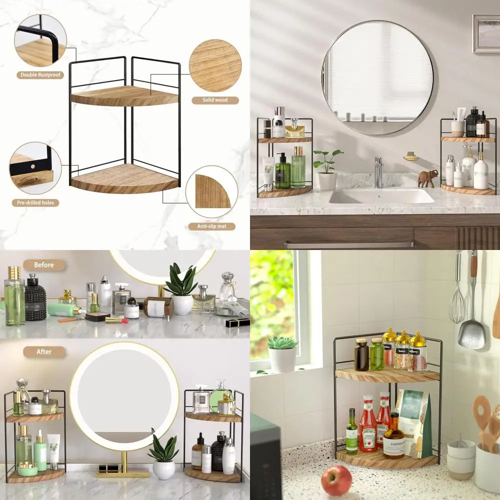 2-уровневый деревянный органайзер для ванной комнаты, компактное хранилище для туалетных принадлежностей и кухонного декора
2-уровневый деревянный органайзер для ванной комнаты, компактное хранилище для туалетных принадлежностей и кухонного декора