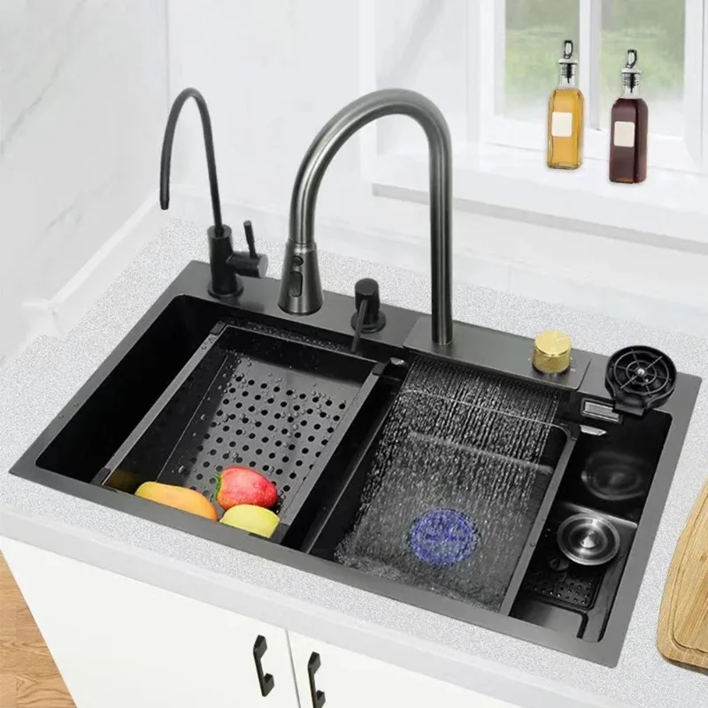SUS304 Stainless Steel Single-Bowl Kitchen Sink — "Flying Rain" Style, Seamlessly Formed Vegetable Washing Basin
SUS304 Stainless Steel Single-Bowl Kitchen Sink — "Flying Rain" Style, Seamlessly Formed Vegetable Washing Basin