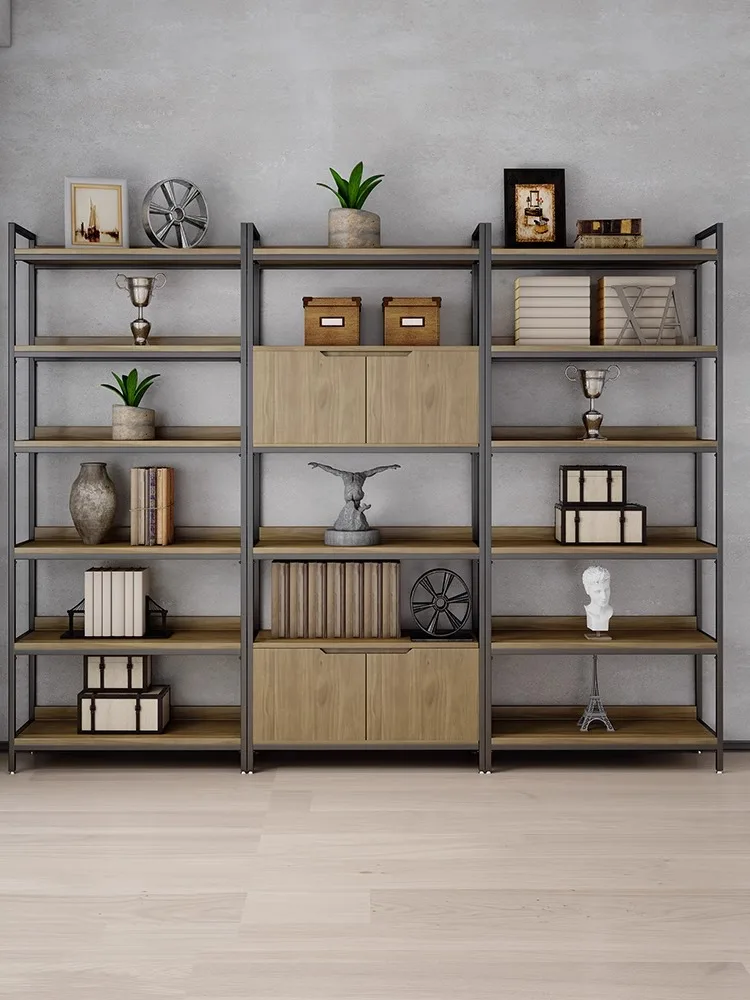 Industrial Wind Wrought Iron Solid Wood Bookshelf Floor Shelf Living Room Locker Home Bookcase Display Cabinet Display Rack
Industrial Wind Wrought Iron Solid Wood Bookshelf Floor Shelf Living Room Locker Home Bookcase Display Cabinet Display Rack