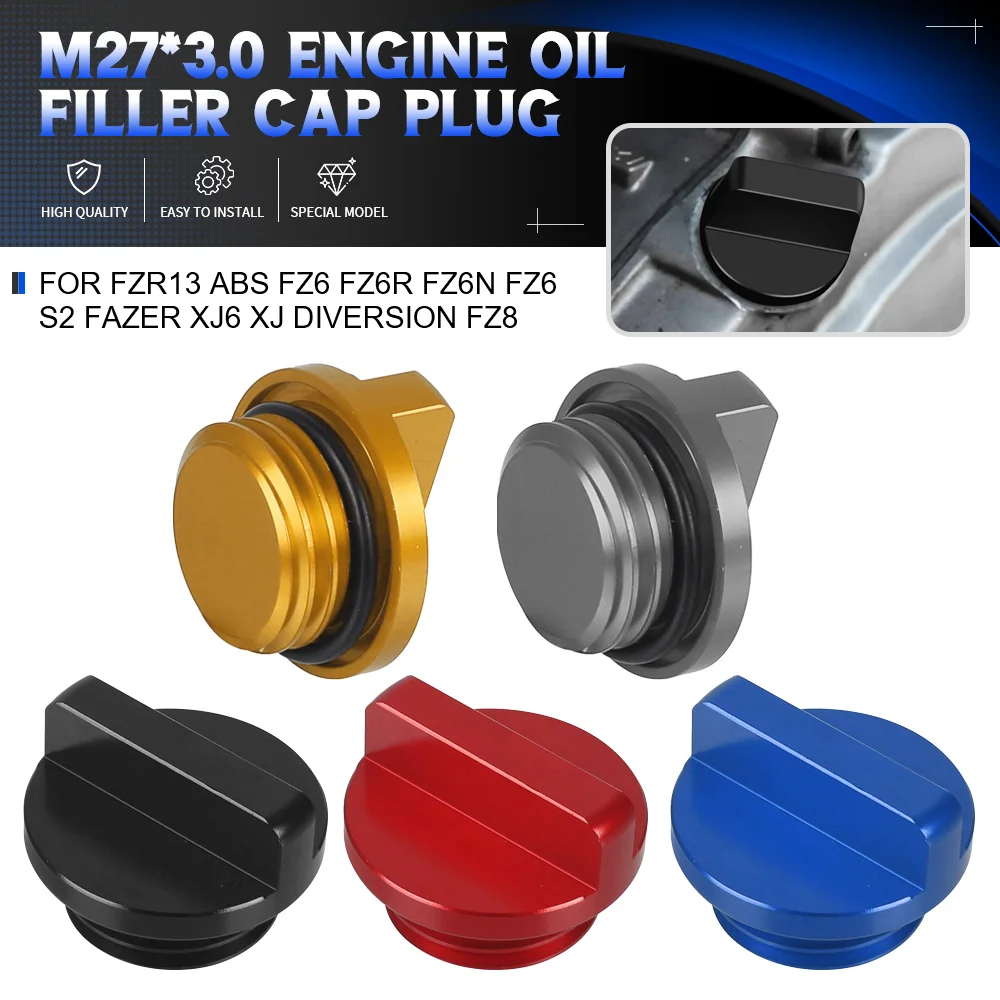 FOR YAMAHA V-STAR 650/1100/1300 CLASSIC/CUSTOM/SILVERADO/TOURER/DELUXE Filler Plug Cap M27*3.0 Engine Oil Filler Plug Cap Cover
FOR YAMAHA V-STAR 650/1100/1300 CLASSIC/CUSTOM/SILVERADO/TOURER/DELUXE Filler Plug Cap M27*3.0 Engine Oil Filler Plug Cap Cover