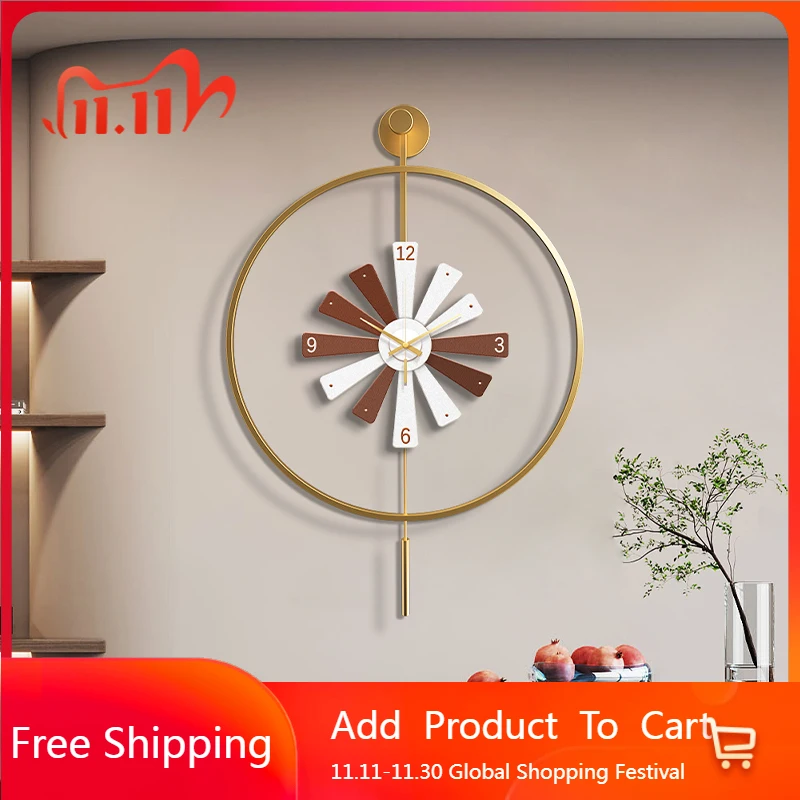 Design Fashion Wall Clocks Living Room Big Art Mural Luxury Restaurant Clock Wall Silent Orologio Da Parete Home Decoration
Design Fashion Wall Clocks Living Room Big Art Mural Luxury Restaurant Clock Wall Silent Orologio Da Parete Home Decoration