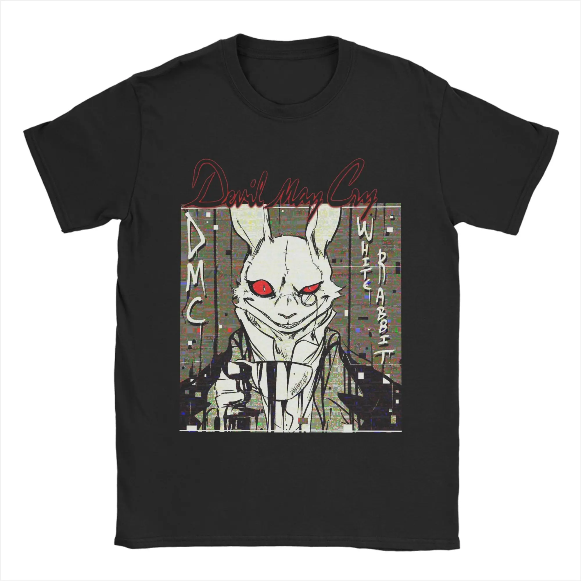 Мужская футболка The White Rabbit Devil May Cry DMC Game, винтажные футболки с короткими рукавами и круглым воротником, одежда из 100% хлопка
Мужская футболка The White Rabbit Devil May Cry DMC Game, винтажные футболки с короткими рукавами и круглым воротником, одежда из 100% хлопка