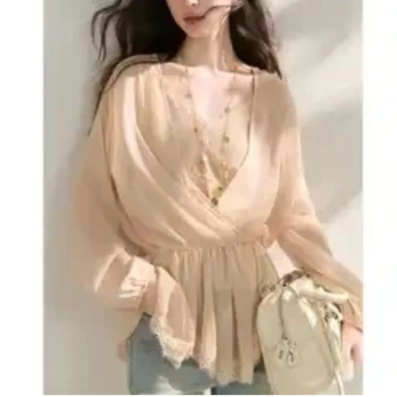 Women Lightweight Chiffon Two Piece Set Lace Trim Cardigan Cami Slim Waist Summer Elegant Outfit
Women Lightweight Chiffon Two Piece Set Lace Trim Cardigan Cami Slim Waist Summer Elegant Outfit