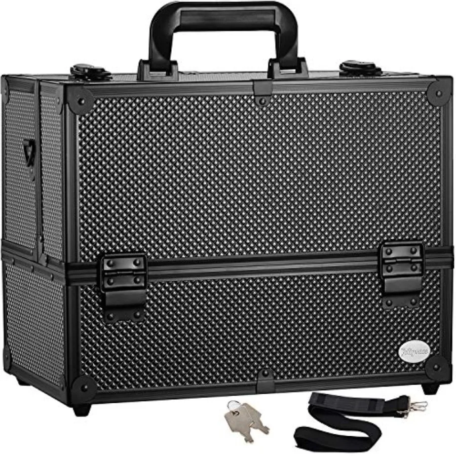 Joligrace Makeup Train Case Professional Adjustable - 6 Trays Cosmetic Cases Makeup Storage Organizer Box with Lock and Compart
Joligrace Makeup Train Case Professional Adjustable - 6 Trays Cosmetic Cases Makeup Storage Organizer Box with Lock and Compart