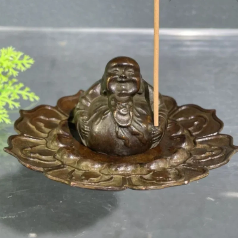 Vintage Copper Laughing Buddha Incense Holder - Traditional Zen Tea Table Decor, Asian Maitreya Statue & Fragrance Insertion
Vintage Copper Laughing Buddha Incense Holder - Traditional Zen Tea Table Decor, Asian Maitreya Statue & Fragrance Insertion