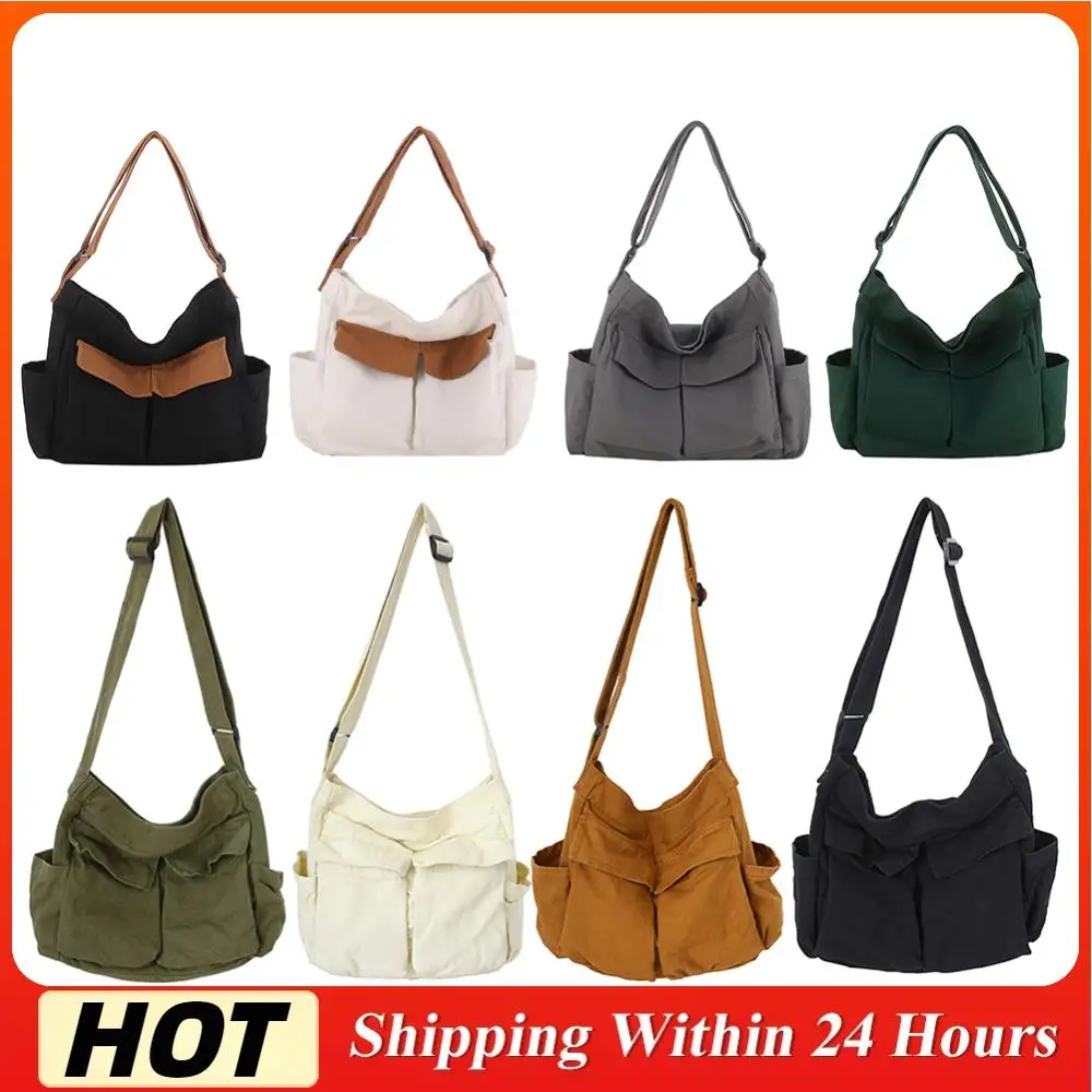 Female Fashion Canvas Shoulder Bag Large Capacity Mobile Phone Crossbody Bag Shopping Travel Bag Decoration
Female Fashion Canvas Shoulder Bag Large Capacity Mobile Phone Crossbody Bag Shopping Travel Bag Decoration