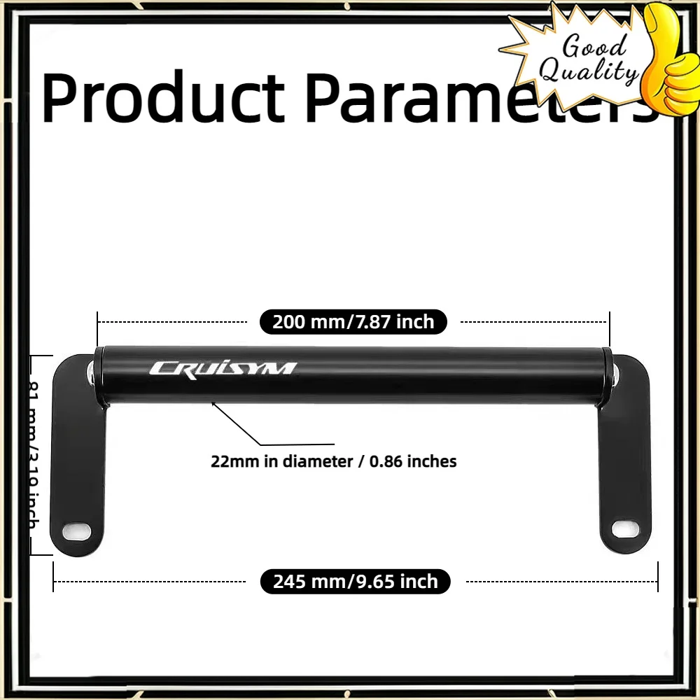 Good Quality Suitable for SYM JOYMAX Z300 CRUISYM 300 motorcycle modification phone holder/navigation holder accessories
Good Quality Suitable for SYM JOYMAX Z300 CRUISYM 300 motorcycle modification phone holder/navigation holder accessories