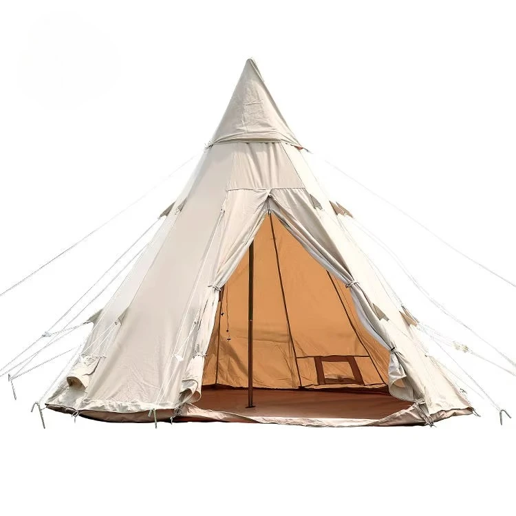 Wholesale 6-7 Person Big Teepee Tent Family Camping Tents Tower Post Bell Tipi Tent
Wholesale 6-7 Person Big Teepee Tent Family Camping Tents Tower Post Bell Tipi Tent