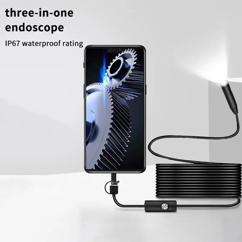 3 In 1 Mini Endoscope Camera Wired 100w Pixel USB TypeC Android 55mm 8mm Lens for Vehicle Engine Diagnoses
3 In 1 Mini Endoscope Camera Wired 100w Pixel USB TypeC Android 55mm 8mm Lens for Vehicle Engine Diagnoses