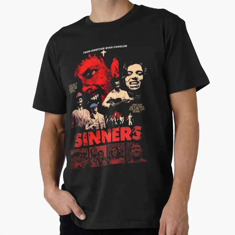 Vintage Sinners 2025 Movie horror vampire Dancing With The Devil gift T shirt for men Large size Tops S-6XL printed clothes
Vintage Sinners 2025 Movie horror vampire Dancing With The Devil gift T shirt for men Large size Tops S-6XL printed clothes
