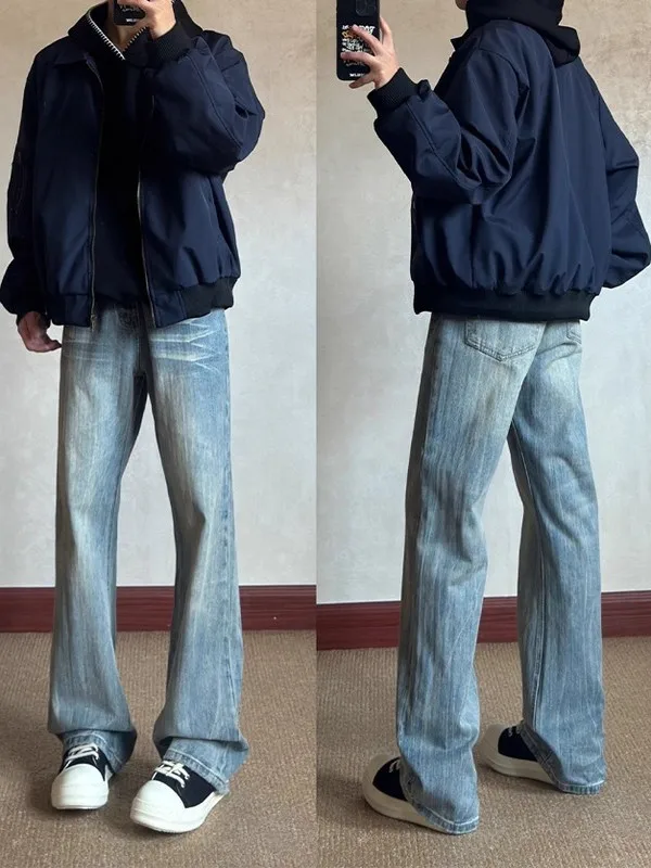 Retro Blue Bamboo Bud Pattern Flared Jeans Men's OOTD Versatile Trendy Slim Straight Long Pants Wear Resistant Casual Jeans
Retro Blue Bamboo Bud Pattern Flared Jeans Men's OOTD Versatile Trendy Slim Straight Long Pants Wear Resistant Casual Jeans