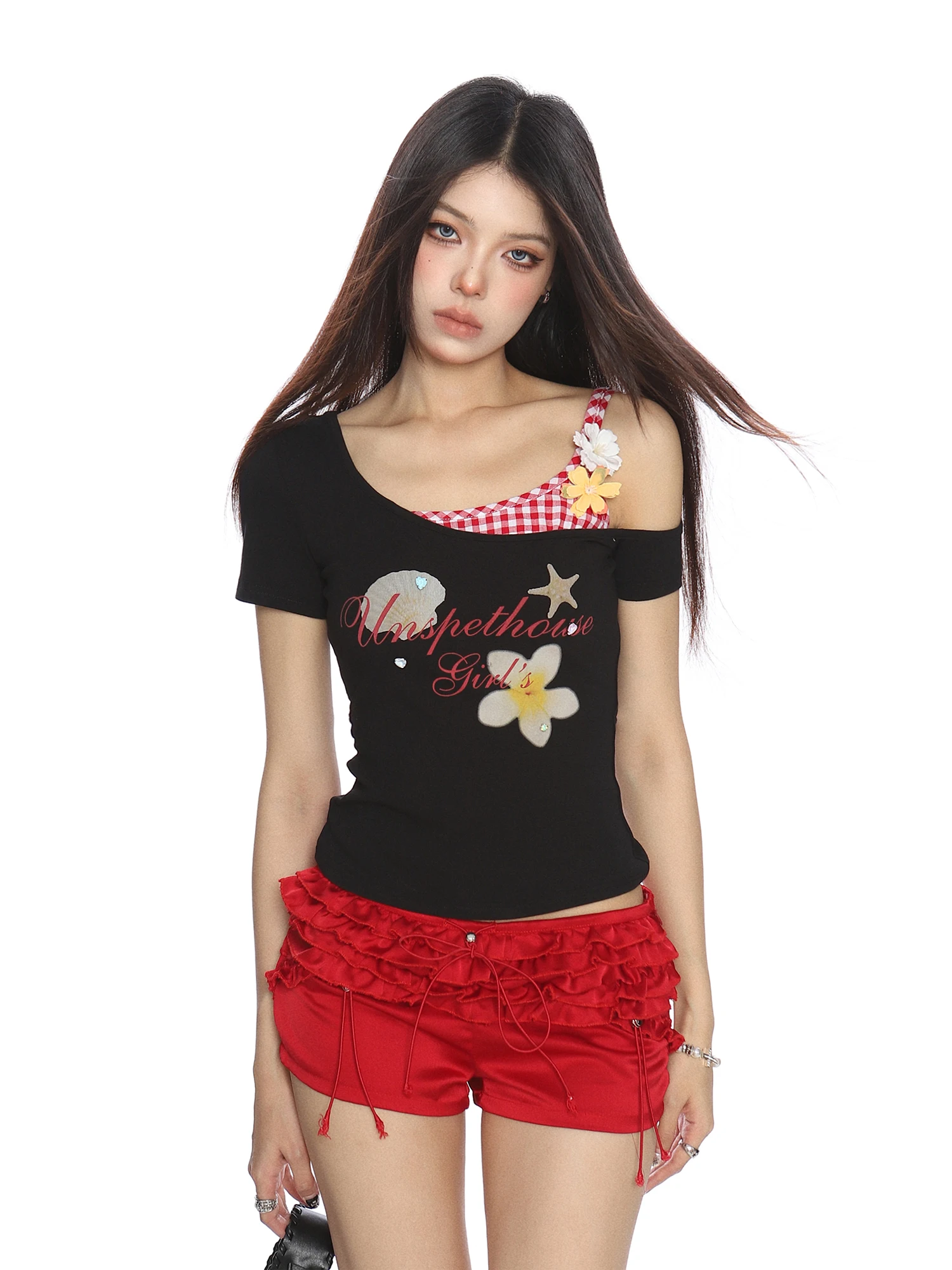 Летняя приталенная футболка в клетку ort Sve, женская популярная футболка для девочек, пляжный повседневный утягивающий топ с ветровым принтом
Летняя приталенная футболка в клетку ort Sve, женская популярная футболка для девочек, пляжный повседневный утягивающий топ с ветровым принтом