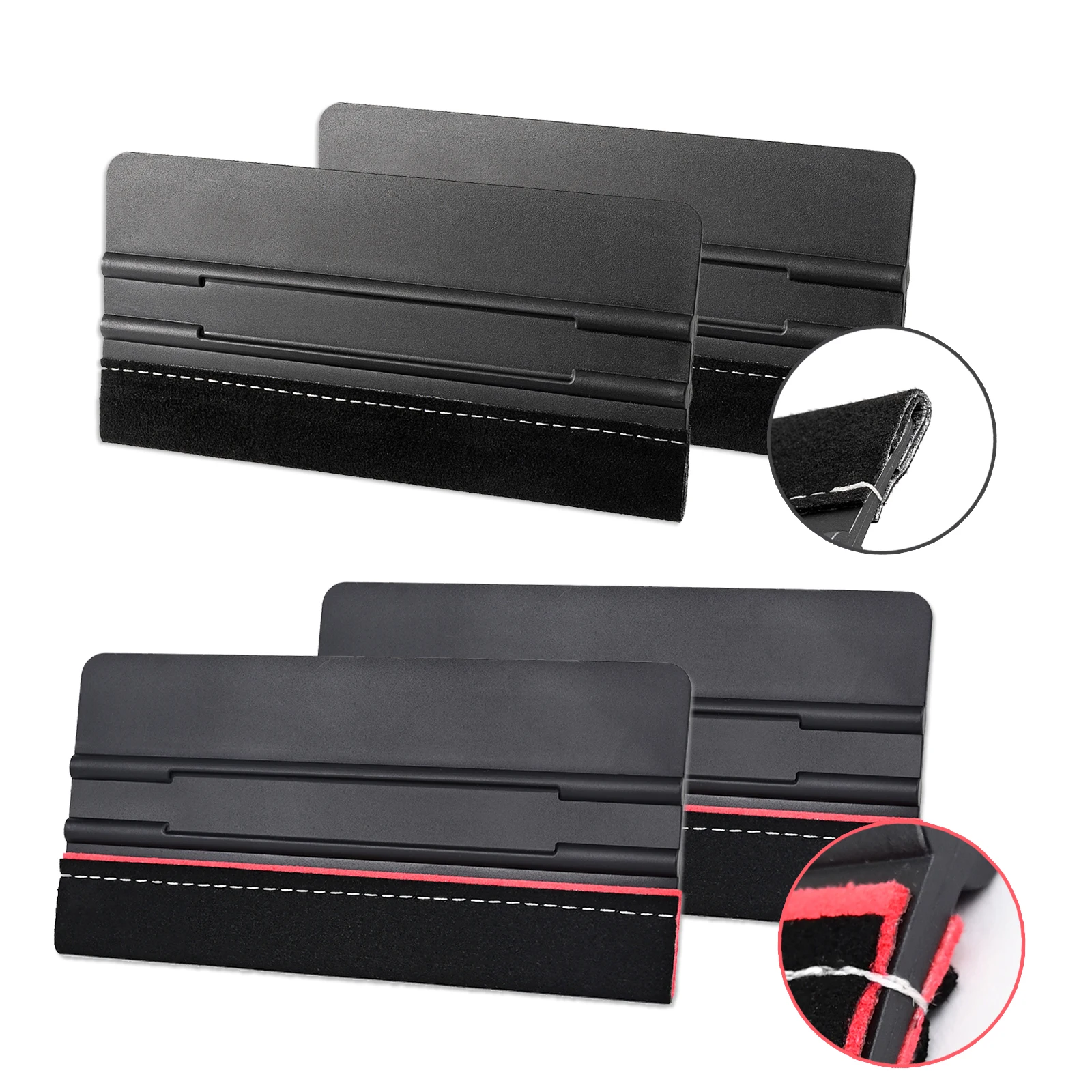 FOSHIO Double-Layer Felt Edge Vinyl Scraper Car Wrapping Tool Carbon Fiber Film Installing Water Removal Tinting Squeegee 6-Inch
FOSHIO Double-Layer Felt Edge Vinyl Scraper Car Wrapping Tool Carbon Fiber Film Installing Water Removal Tinting Squeegee 6-Inch