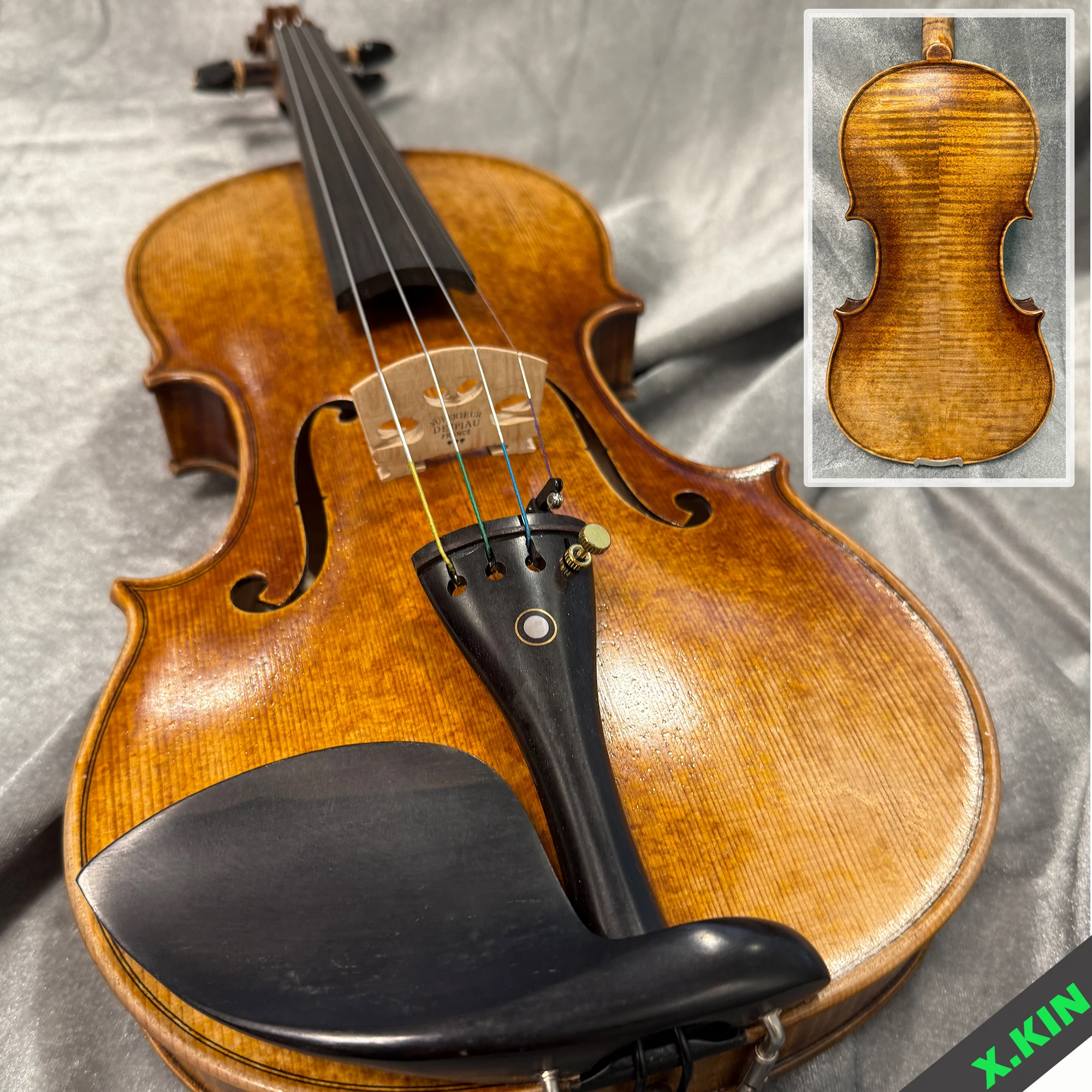 4/4 Violin, Vintage Style One-Piece Back, Rich Tone, Suitable for Professional Performance, Hand-Painted by a Luthier with 30 Years of Experience, Made from Selected Spruce Wood over 10 Years Old
4/4 Violin, Vintage Style One-Piece Back, Rich Tone, Suitable for Professional Performance, Hand-Painted by a Luthier with 30 Years of Experience, Made from Selected Spruce Wood over 10 Years Old