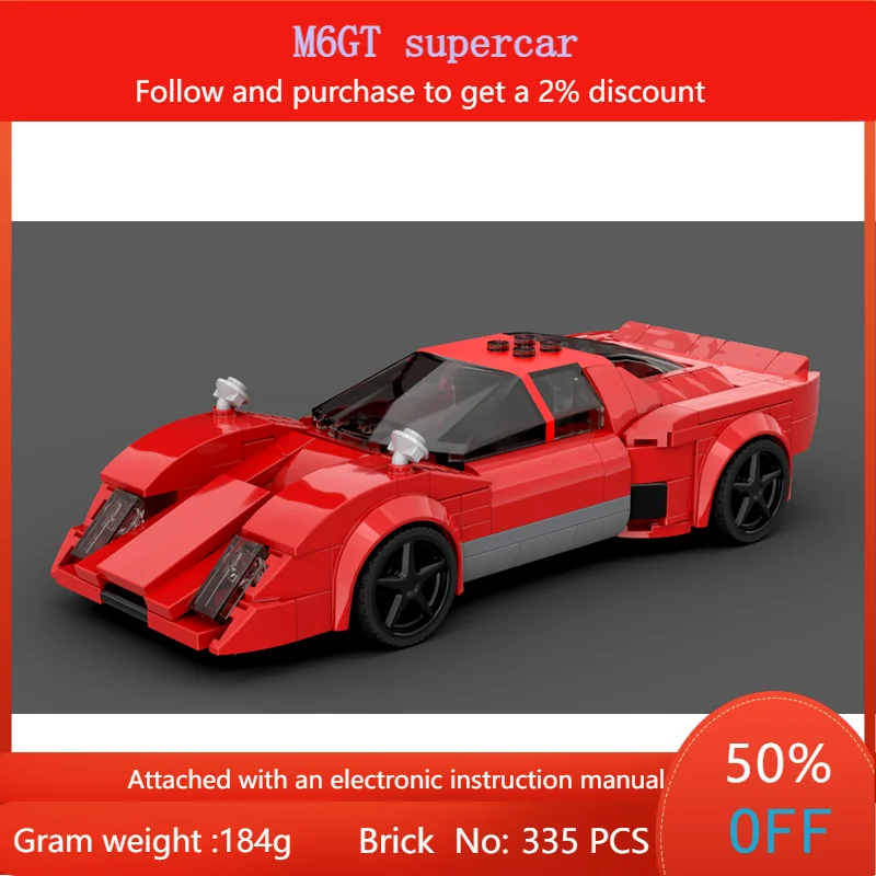 Модель строительного блока MOC M6GT, гоночный автомобиль, игрушечный суперкар 335, детали для мальчиков, взрослых, детей, Рождественский подарок
Модель строительного блока MOC M6GT, гоночный автомобиль, игрушечный суперкар 335, детали для мальчиков, взрослых, детей, Рождественский подарок