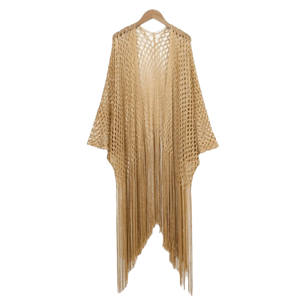 Fashion Tassel Patchwork Women Tulle Shawl Hollow Shining Evening Prom Cape V-Neck Cardigans Summer Scarf Cosplay
Fashion Tassel Patchwork Women Tulle Shawl Hollow Shining Evening Prom Cape V-Neck Cardigans Summer Scarf Cosplay