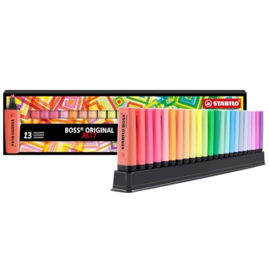 - BOSS ORIGINAL - Highlighter - ARTY - Deskset of 23 - Assorted colors
- BOSS ORIGINAL - Highlighter - ARTY - Deskset of 23 - Assorted colors