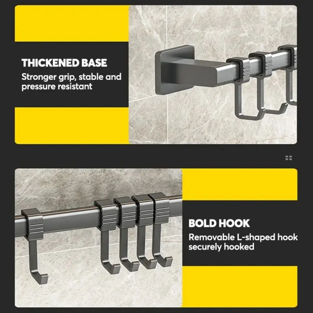 New Wall Mounted Kitchen Hook Adjustable Multifunctional Storage Rack No Drilling Stainless Steel Hanging Rod Kitchen Utensils
New Wall Mounted Kitchen Hook Adjustable Multifunctional Storage Rack No Drilling Stainless Steel Hanging Rod Kitchen Utensils