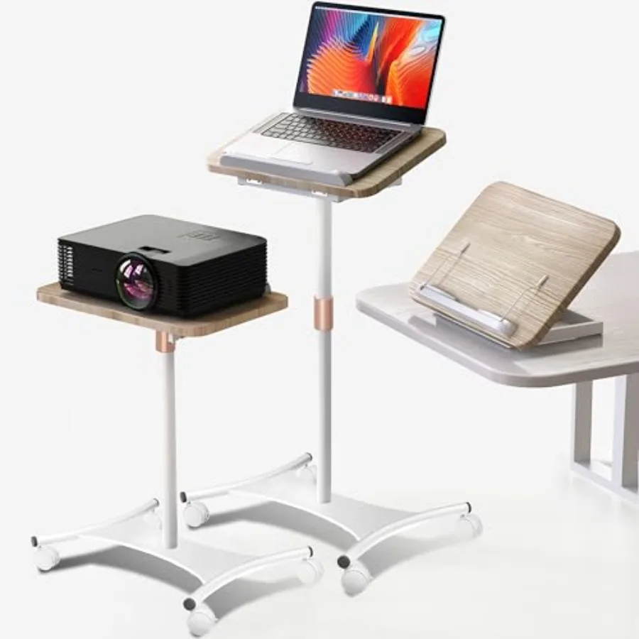 Rolling Laptop Stand for Home Office Meeting Room Study, Aluminum White, 2-in-1 Floor Desktop Use, Adjustable Height 16.551, 4
Rolling Laptop Stand for Home Office Meeting Room Study, Aluminum White, 2-in-1 Floor Desktop Use, Adjustable Height 16.551, 4