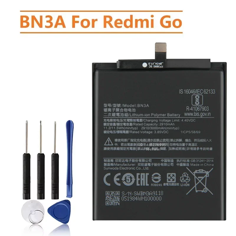 Производство 2024 Сменный аккумулятор BN3A для Xiaomi Redmi Go Аккумуляторные батареи для телефона 3000 мАч Высокая емкость
Производство 2024 Сменный аккумулятор BN3A для Xiaomi Redmi Go Аккумуляторные батареи для телефона 3000 мАч Высокая емкость