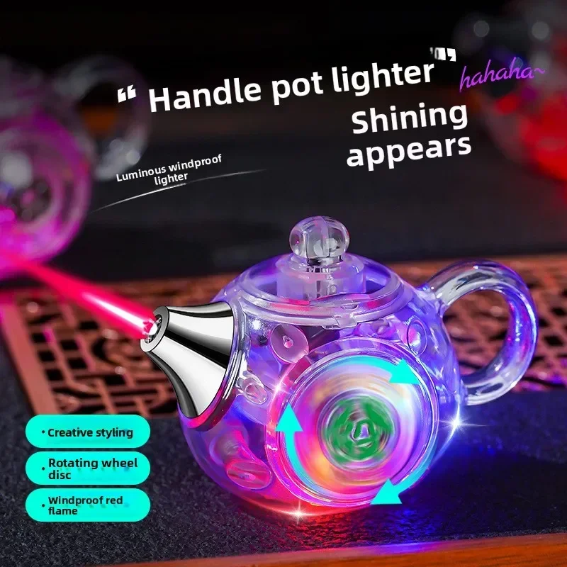 Transparent Sparkling Butane Gas Lighter Fun Relaxation Teapot Direct Charge Red Flame Inflatable Lighter Game Toy Gift Lighter
Transparent Sparkling Butane Gas Lighter Fun Relaxation Teapot Direct Charge Red Flame Inflatable Lighter Game Toy Gift Lighter