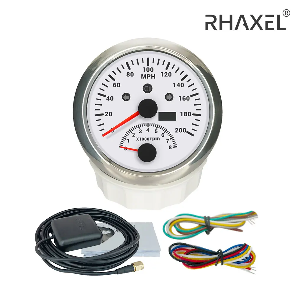 RHAXEL 85mm GPS Speedometer 0-120km/h 0-200kmh Odometer with Tachometer 0-8000RPM with Red Backlight 9-32V for Boat Car Truck
RHAXEL 85mm GPS Speedometer 0-120km/h 0-200kmh Odometer with Tachometer 0-8000RPM with Red Backlight 9-32V for Boat Car Truck