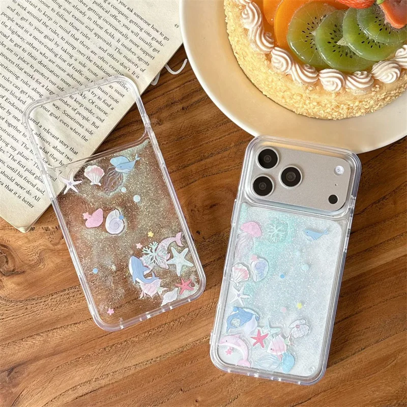 For iPhone 17 Pro Max 16 15 Phone Case Glitter Quicksand Liquid Clear Cover Floating Ocean Dolphin Whales Dynamic Move Sand Capa
For iPhone 17 Pro Max 16 15 Phone Case Glitter Quicksand Liquid Clear Cover Floating Ocean Dolphin Whales Dynamic Move Sand Capa