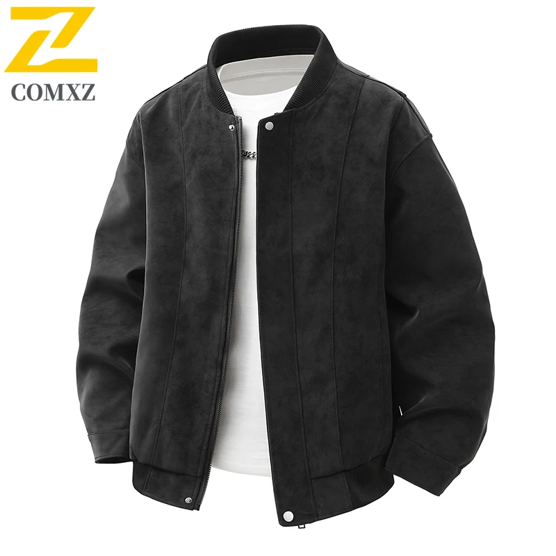 Men's Jacket Men's Work Collared Outerwear Vintage Solid Color Waterproof Stand Collar Jacket Mens Leather Baseball Jacket Denim
Men's Jacket Men's Work Collared Outerwear Vintage Solid Color Waterproof Stand Collar Jacket Mens Leather Baseball Jacket Denim
