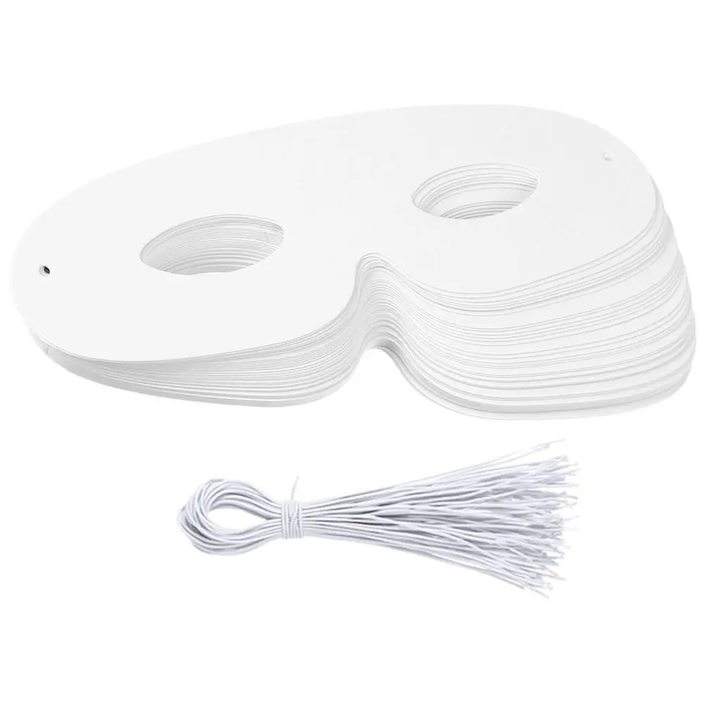 120 Pcs Blank Paper Mask White Craft DIY Paintable Child Cosplay Masks Elastic Ropes Thick Card Halloween Birthday
120 Pcs Blank Paper Mask White Craft DIY Paintable Child Cosplay Masks Elastic Ropes Thick Card Halloween Birthday