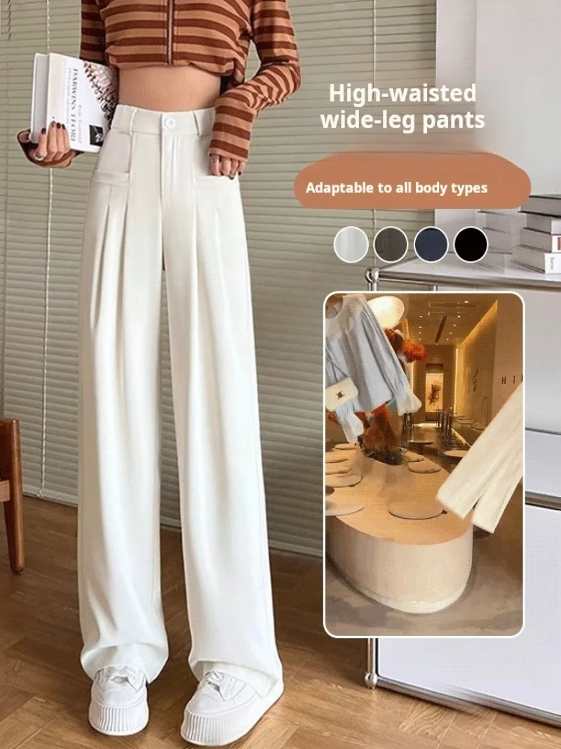 Women Seasonal Draped Black Suit Pants Dragged Wide Leg Pants Solid Colour Casual Slightly Stretchy Elasticated Pants
Women Seasonal Draped Black Suit Pants Dragged Wide Leg Pants Solid Colour Casual Slightly Stretchy Elasticated Pants