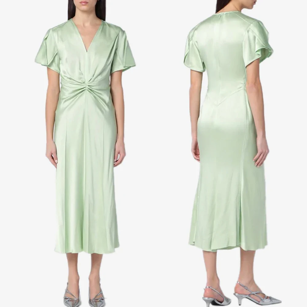 Customized Elegant Ruffled Midi Dress A-Line Evening Dresses Occasion Formal Exquisite High Quality Prom Party Gowns for Women
Customized Elegant Ruffled Midi Dress A-Line Evening Dresses Occasion Formal Exquisite High Quality Prom Party Gowns for Women