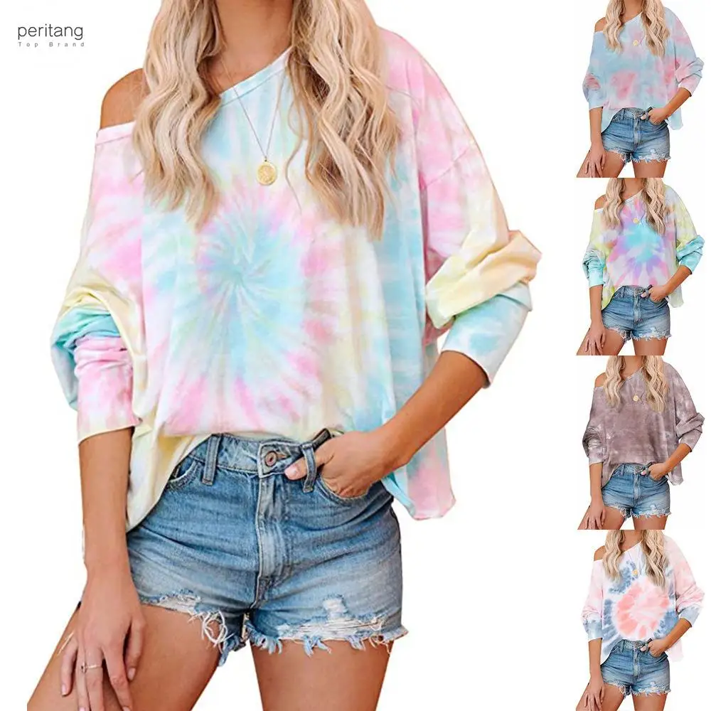 Autumn Winter Tie-Dye Women's Top - European and American Gradient Color Print Long-Sleeve Round Neck Casual T-shirt
Autumn Winter Tie-Dye Women's Top - European and American Gradient Color Print Long-Sleeve Round Neck Casual T-shirt