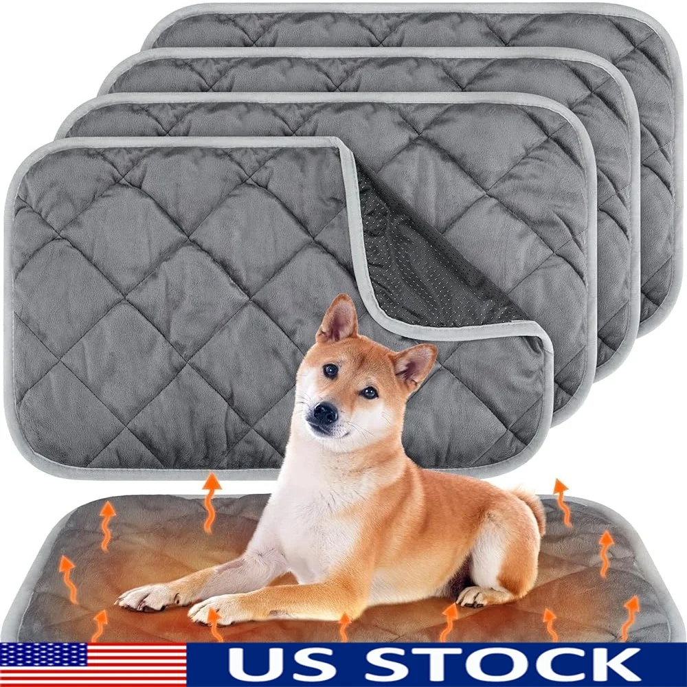 4 Pack Self Heating Pet Mats Warm Thermal Dog Cat Bed Washable Soft Fluffy Fabric Cozy Crate Mat Indoor Outdoor Use
4 Pack Self Heating Pet Mats Warm Thermal Dog Cat Bed Washable Soft Fluffy Fabric Cozy Crate Mat Indoor Outdoor Use