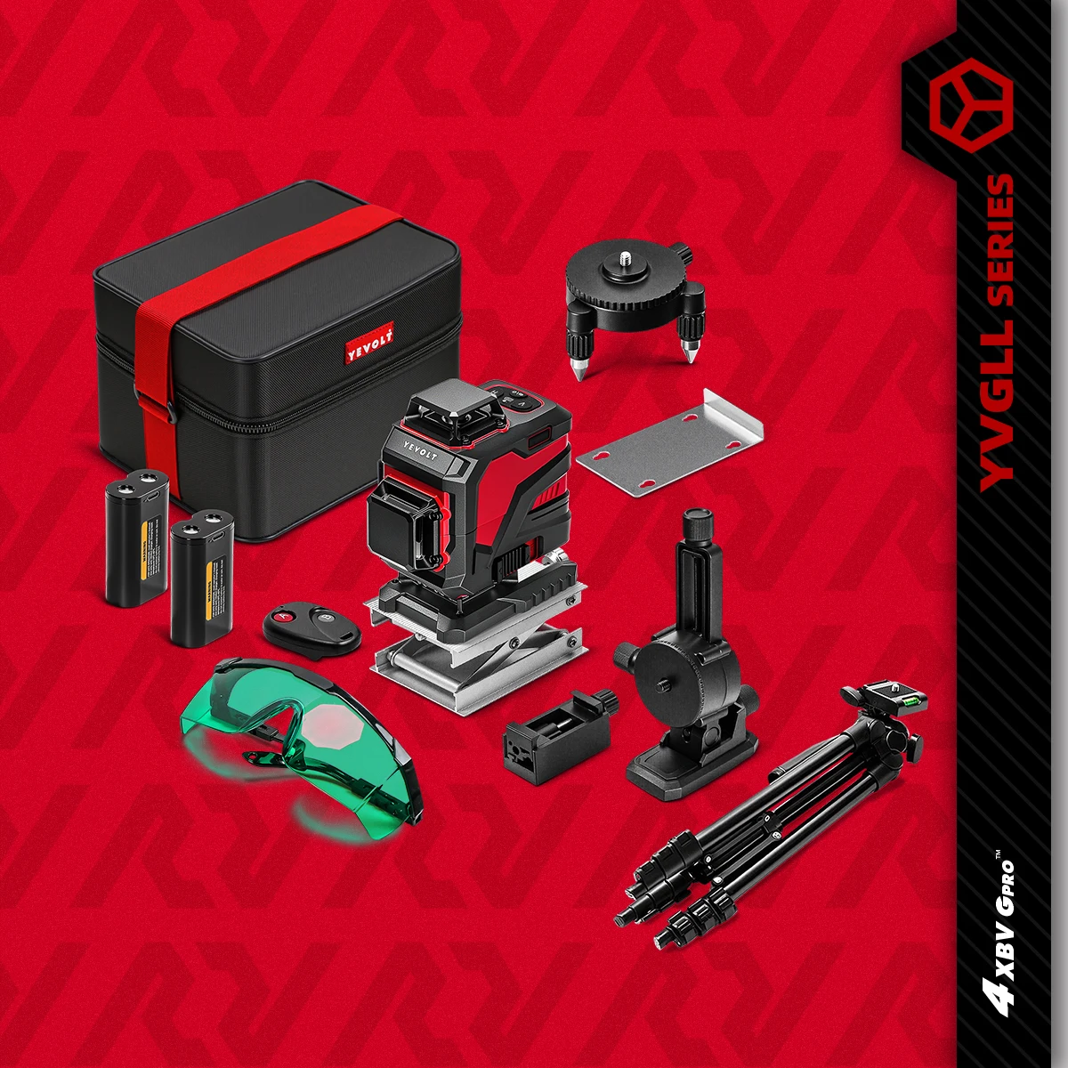 YEVOLT YVGLL4XS16 16-Line TriPlane Plumb & Level Laser Level SlopeAdapt Self-Leveling Tile Alignment System Precision-Grade 30m
YEVOLT YVGLL4XS16 16-Line TriPlane Plumb & Level Laser Level SlopeAdapt Self-Leveling Tile Alignment System Precision-Grade 30m