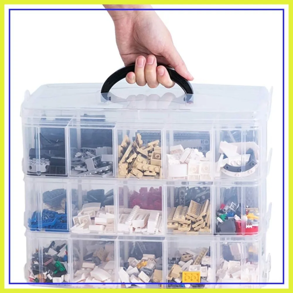 3-Layer Storage Box with 30 Adjustable Compartments for Organizing Washi Tape, Embroidery Accessories, Threads, Nail Polish, Jewelry - Large
3-Layer Storage Box with 30 Adjustable Compartments for Organizing Washi Tape, Embroidery Accessories, Threads, Nail Polish, Jewelry - Large