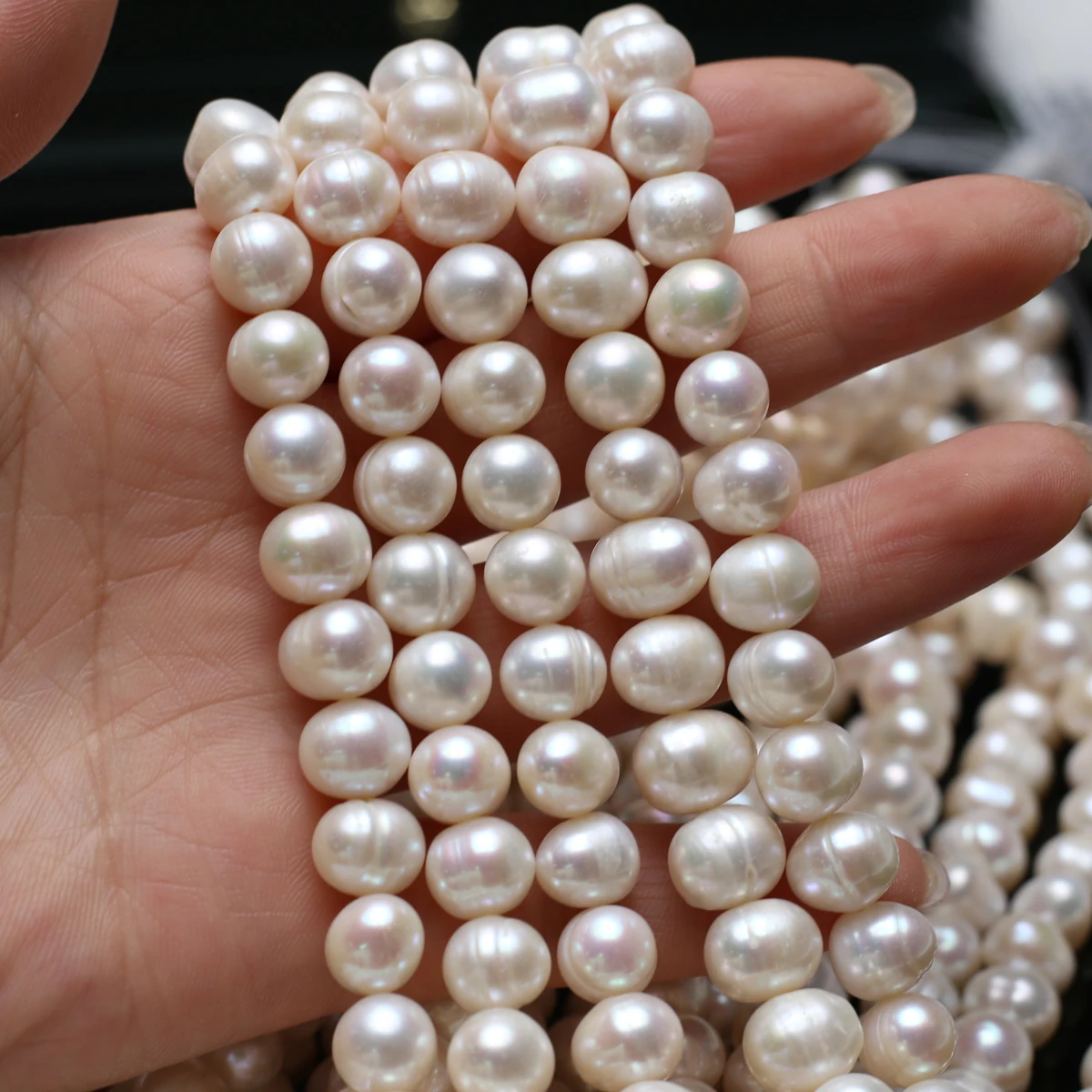 9-10mm Natural Freshwater Pearl Loose Beads Large Potato Beads for Jewelry Making Supplies DIY Women Necklace Bracelet Accessory
9-10mm Natural Freshwater Pearl Loose Beads Large Potato Beads for Jewelry Making Supplies DIY Women Necklace Bracelet Accessory