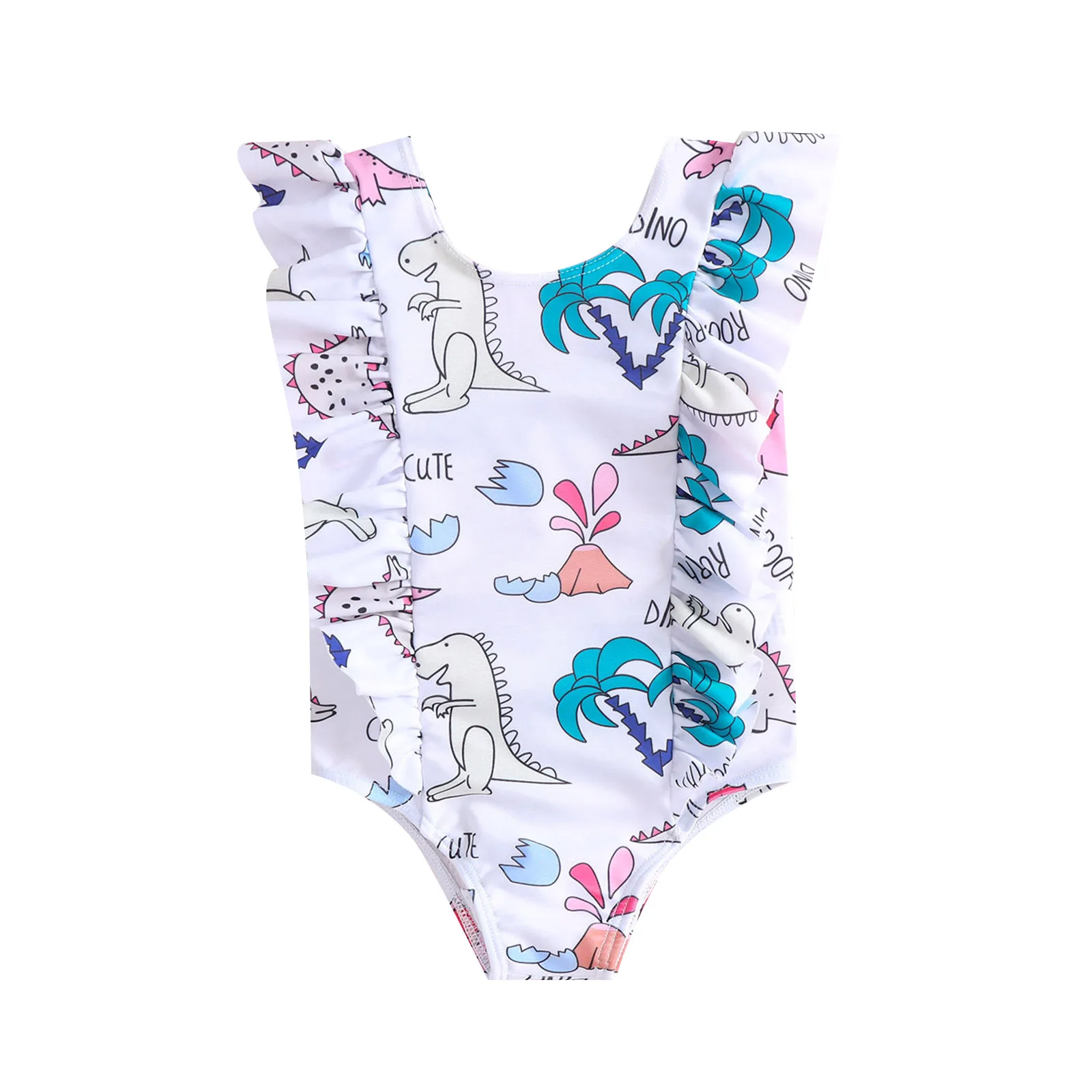 PearlPaddlers Dinosaur Print Girl Ruffle One-piece Baby Girl Hot Spring Beach Swimsuit Children One-Piece Suits
PearlPaddlers Dinosaur Print Girl Ruffle One-piece Baby Girl Hot Spring Beach Swimsuit Children One-Piece Suits