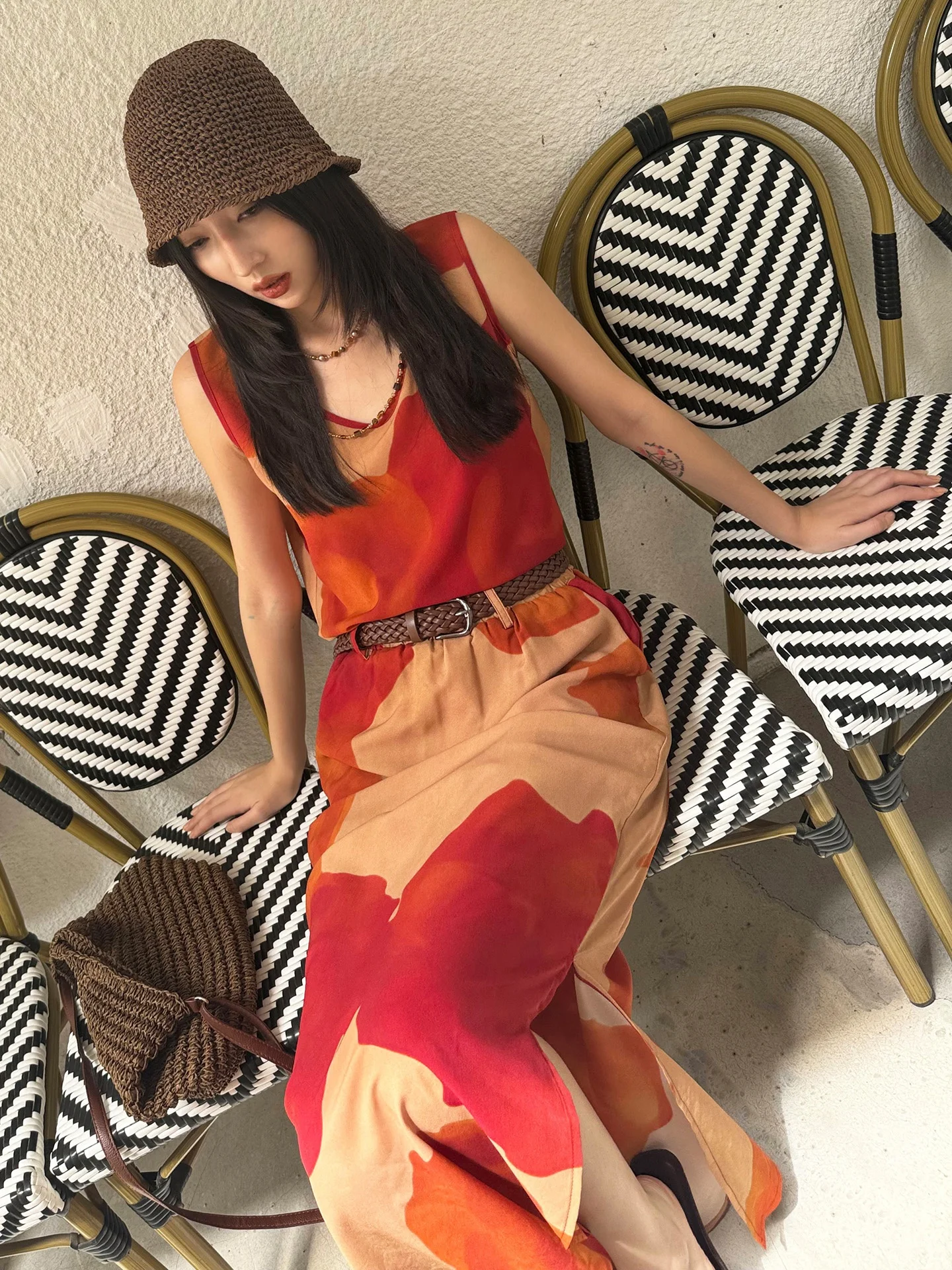 LAMBO Special Sicilian Sle Beautiful Red Large Flower Vest Ultra Long f Skirt Lightweight Set Women's Summer Faion
LAMBO Special Sicilian Sle Beautiful Red Large Flower Vest Ultra Long f Skirt Lightweight Set Women's Summer Faion