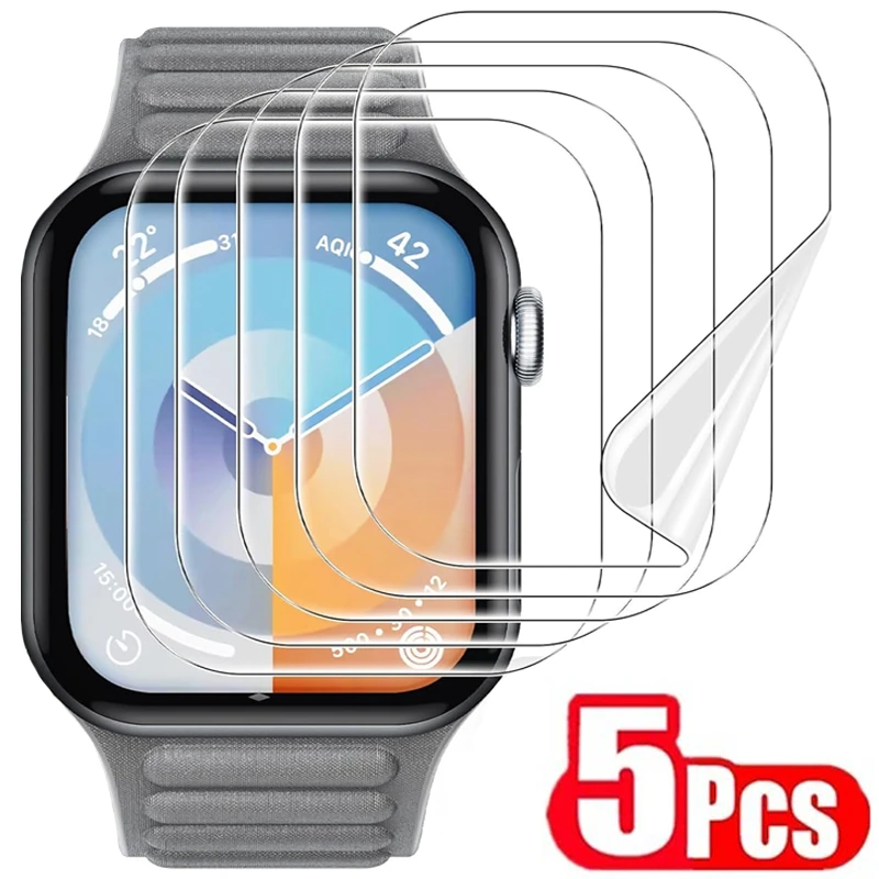 5PCS Hydrogel Film for Apple Watch 4 5 6 SE 40MM 44MM 38 42MM Screen Protector Apple Watch Ultra 49MM 7 8 9 41MM 45MM 10 42/46MM
5PCS Hydrogel Film for Apple Watch 4 5 6 SE 40MM 44MM 38 42MM Screen Protector Apple Watch Ultra 49MM 7 8 9 41MM 45MM 10 42/46MM