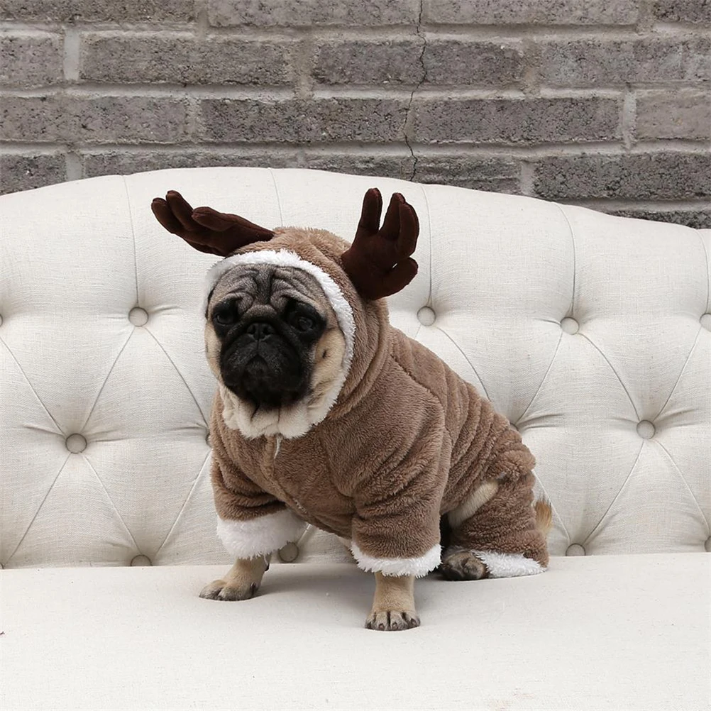 Double Thickened Winter Coat For Dog Pet Clothes Elk Design Outdoor Use Easy Wear Comfortable Sweatshirt Hoodies Warmth Jogging
Double Thickened Winter Coat For Dog Pet Clothes Elk Design Outdoor Use Easy Wear Comfortable Sweatshirt Hoodies Warmth Jogging