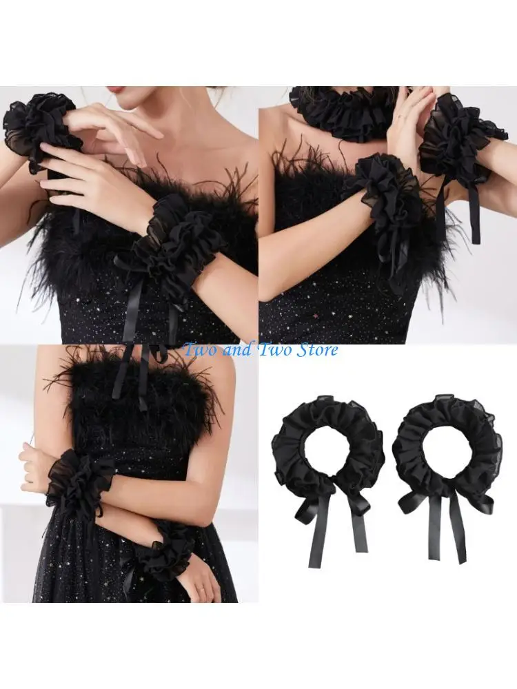 Hx6f Элегантные рукава рук с слоистыми лепестками детализация эластичные запястье на запястье.
Hx6f Элегантные рукава рук с слоистыми лепестками детализация эластичные запястье на запястье.