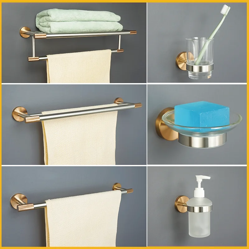 High Quality Wall Mounted Single Double Lever Towel Rack Ring Bar Bath Coat Hook Toilet Paper Holder Soap Pot Rose Gold Brushed
High Quality Wall Mounted Single Double Lever Towel Rack Ring Bar Bath Coat Hook Toilet Paper Holder Soap Pot Rose Gold Brushed