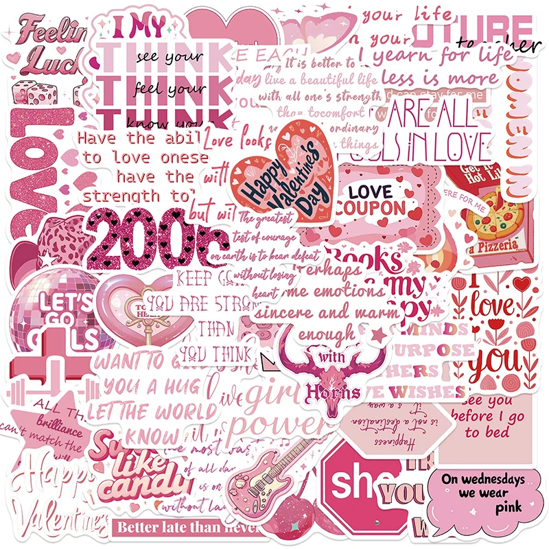 50PCS Creative Pink Love Confession Valentine's Day Graffiti Stickers DIY Phone Cases Notebook Envelope Personalized Decals Toys
50PCS Creative Pink Love Confession Valentine's Day Graffiti Stickers DIY Phone Cases Notebook Envelope Personalized Decals Toys