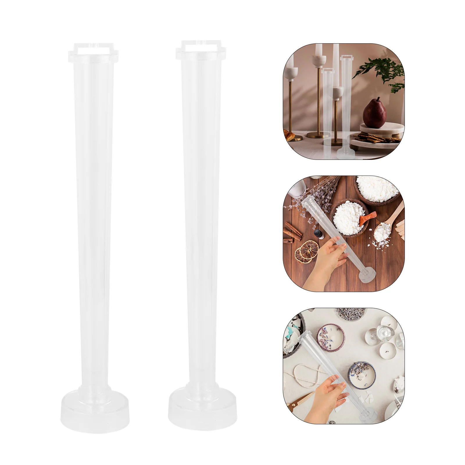 2pcs Tapered Making Mold Plastic Casting Mould For Diy Scented Candles Durable Transparent Handmade Craft Mold For Home
2pcs Tapered Making Mold Plastic Casting Mould For Diy Scented Candles Durable Transparent Handmade Craft Mold For Home